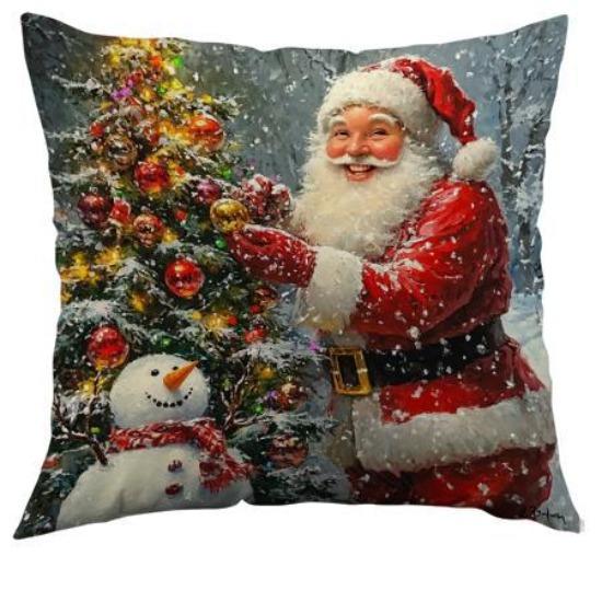 

Новая Рождественская наволочка Санта Клаус Мультяшная Полиэстер Принт Домашний Праздничный Декор Наволочка 45*45cm