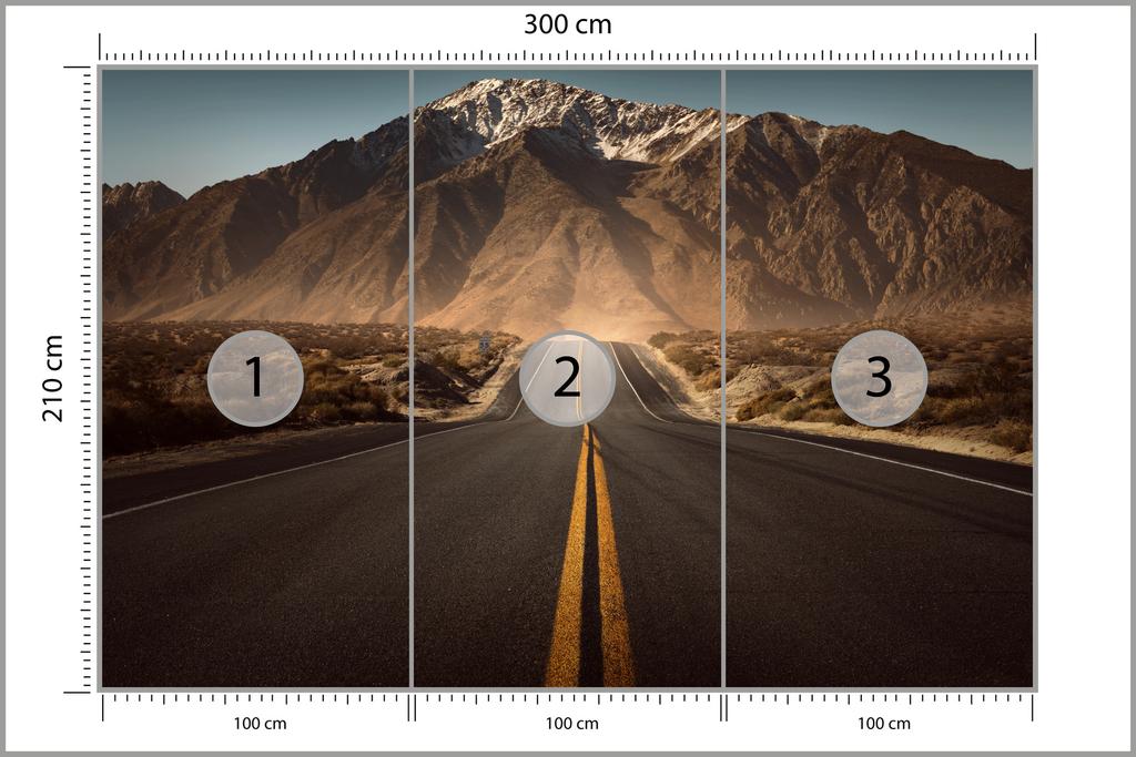 Photomural Landscape Mountains Path Non-Woven 300x210