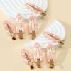 Set de 8 pinces à cheveux sans couture motif léopard pour filles et femmes en feuille d'acétate sans pli pour franges pince canard épingles à cheveux outil de coiffage maquillage qualité