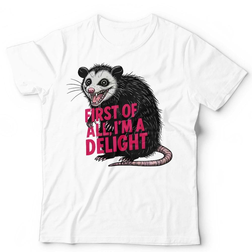 Possum TShirt Funny Opossum Tee First Of All Im A Delight Meme Unisex Kids