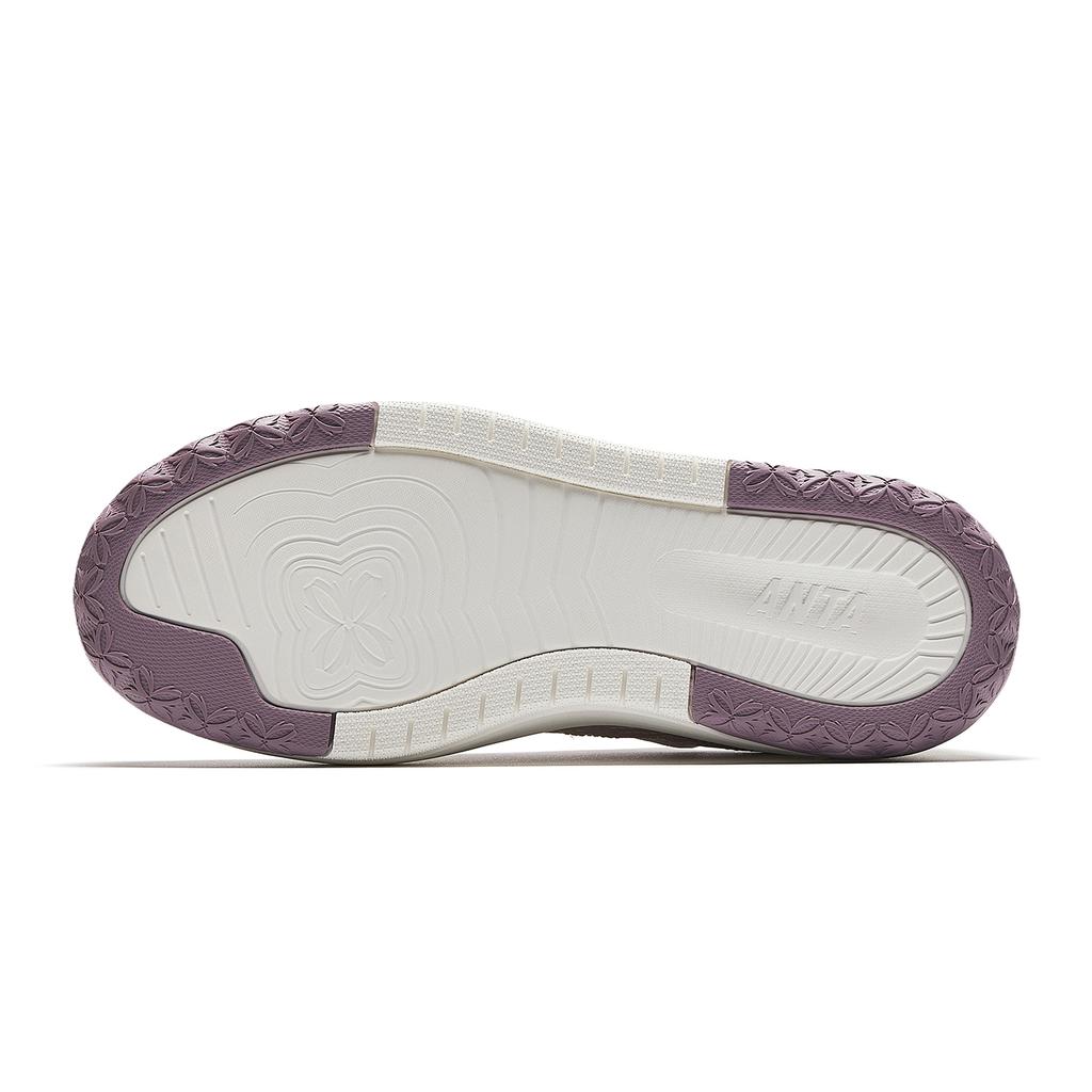 Anta Sunny Wind Casual Versatile Simple Cute Low-Top Skate Shoes Kids Sneakers Ivory-White Conch-Pink 122618034-3