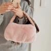 Autumn and winter niche design wool bag portable commuter bag women's 2023 new high-end plush shoulder armpit bag