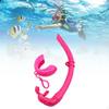 Tuba de Snorkeling J Pliable Flexible Humide pour Adultes Noir