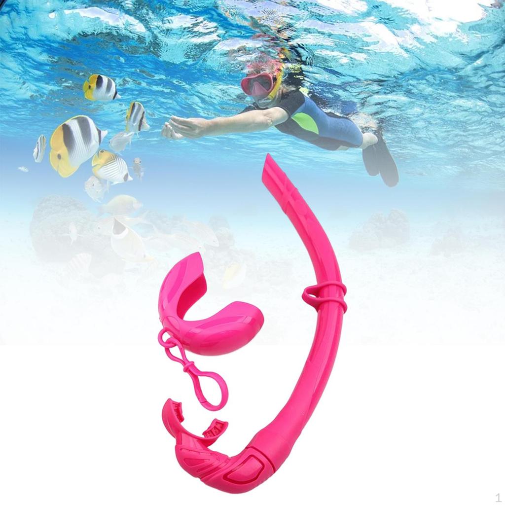 Tuba de Snorkeling J Pliable Flexible Humide pour Adultes Noir