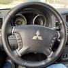 Dla Mitsubishi Pajero 2007-2014 Galant 2008-2012 Ręcznie szyty Czarny Skóra zamszowa Pokrowiec na kierownicę samochodu
