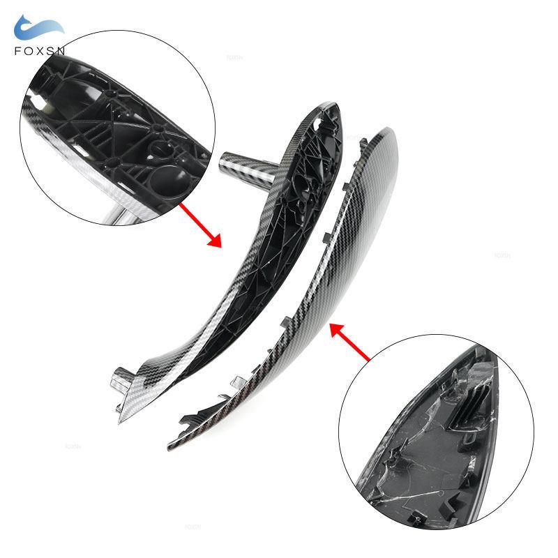 For BMW 3 4 Series F30 F34 F32 F36 F80 F82 Carbon Fiber Texture Inner Front Left Right Door Handle Cover Door Pull Replacement