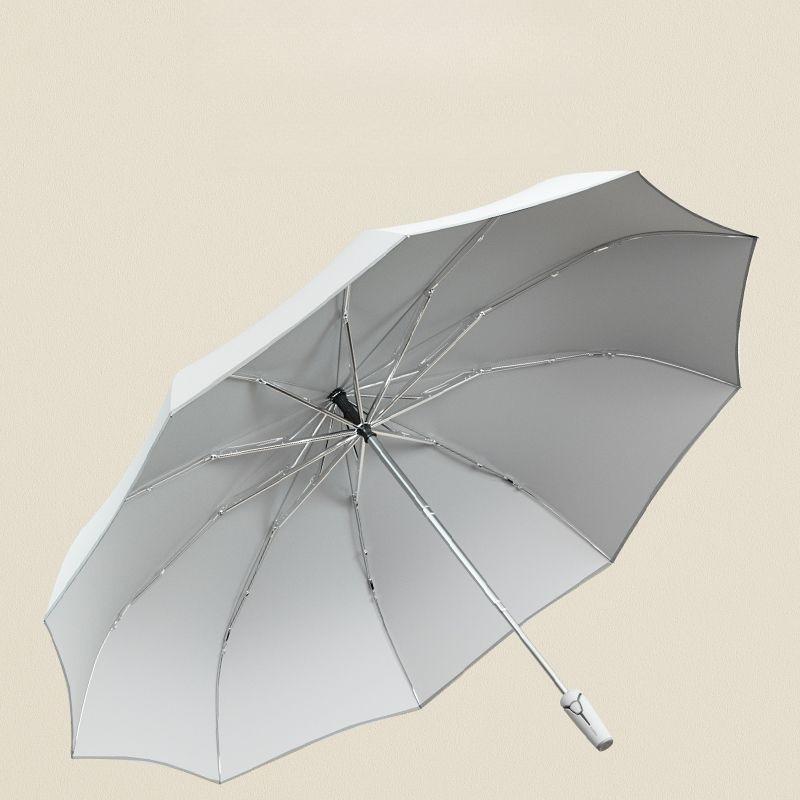 10 Bone Fully Automatic Reverse Umbrella Large Reinforced Thickened Folding Sunny And Rainy Dual-use Durable Umbrella