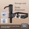 Distributeur d'assiettes pour plan de travail de cuisine avec tube d'extension Pompe à savon liquide à pression manuelle Distributeur de savon en plastique pour accessoires d'évier
