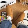Fleece snow boots women wear thick-soled winter new fur integrated short boots thickened non-slip cotton shoes