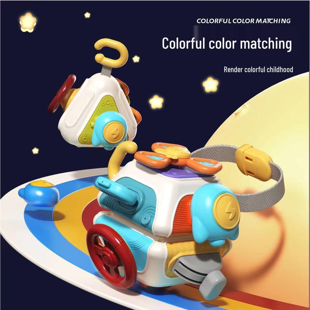 Montessori Busy Ball Box: Shape Recognition Activity Cube for 1-2 Year Olds