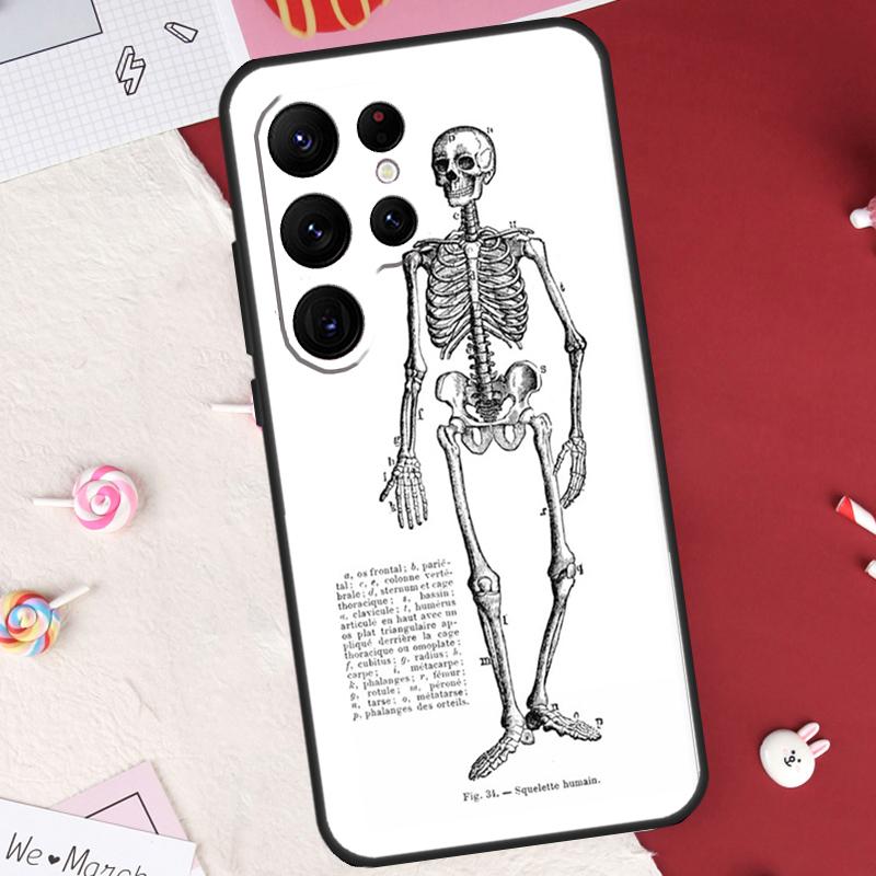 Skeleton Art Case For Samsung Galaxy S26 Ultra S23 S22 S21 S20 S24 S25 Ultra S10 Plus S25 FE Cover Shell