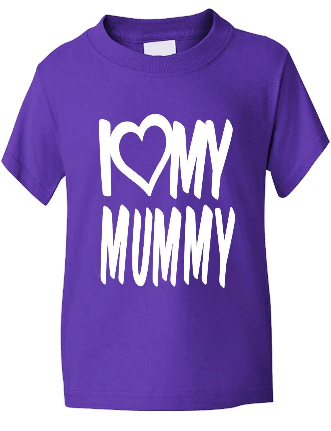 I Love My Mummy Kids Funny Boys Girls T shirt Age 1-13 4XL