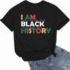 Black History Month Shirt Women I Am Black History T Shirt American African Black Pride Graphic Tee Short Sleeve Top