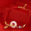 Lucky Red Rope Snake Pendant Bracelet For Women Chinese Zodiac Snake Year Braided Bracelets  Year Gifts