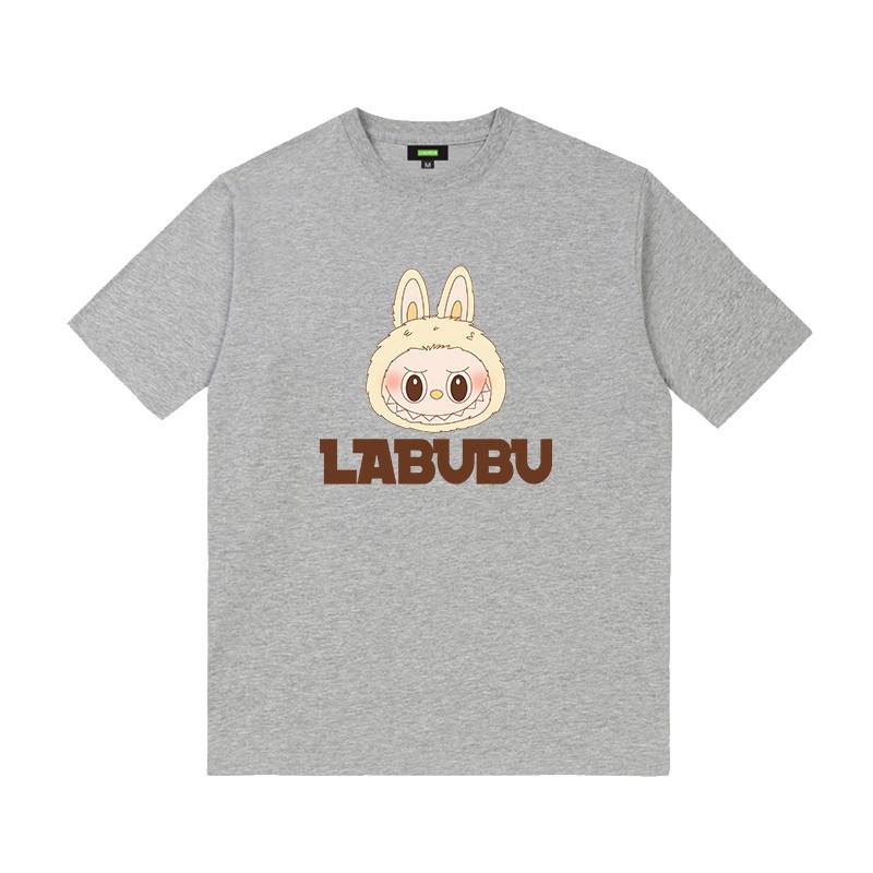 Labubu printed short-sleeved T-shirt men's and women's round neck top