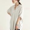 Japanese Style Summer V Neck Loose Solid Color Shirt 6 Colors