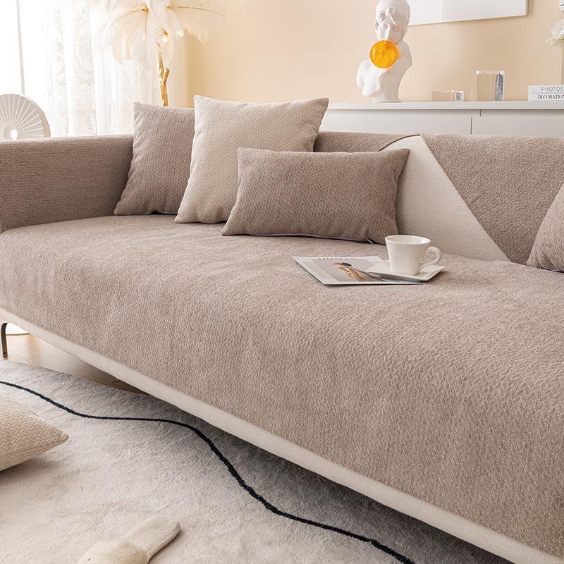 Chenille Non-Slip Sofa Cushion Simple and Light Luxury Sofa Cover Seat Cushions Armrest Cover Towel Four Seasons Universal