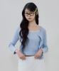Coralique Relaxed Pointel Cardigan Light Blue