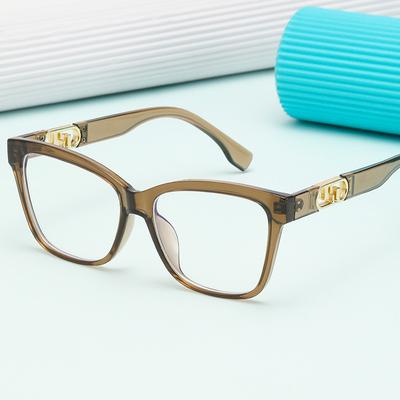 66022 Fashion Anti-Blue Versatile Men'S And Women'S Glasses 2024 New Internet Celebrity Retro Trend Simple Flat Mirror