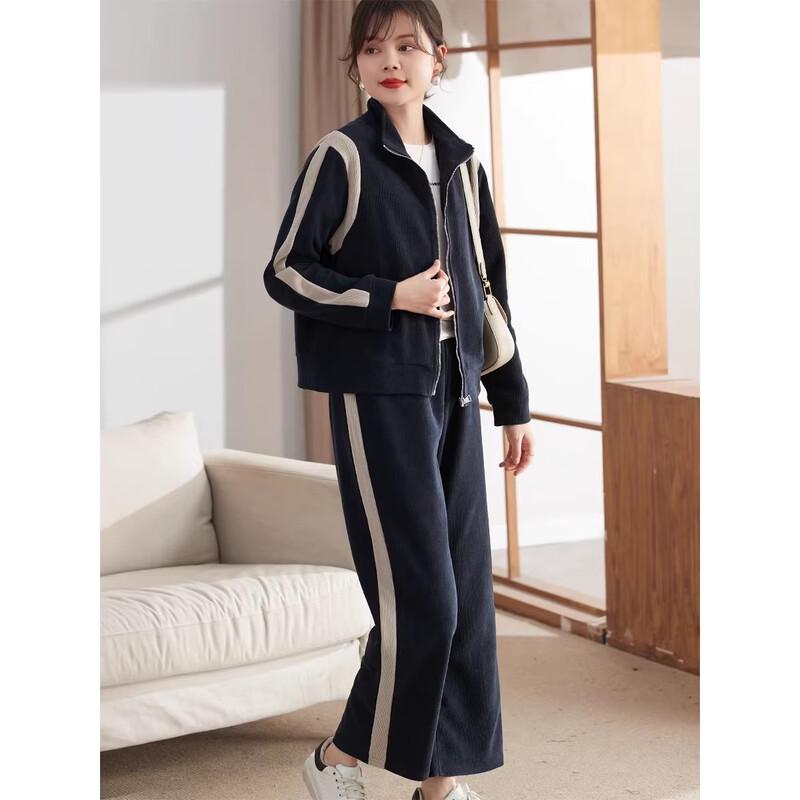 Middle-Aged Women s Casual Spring Sportswear Two-Piece Set 5XL