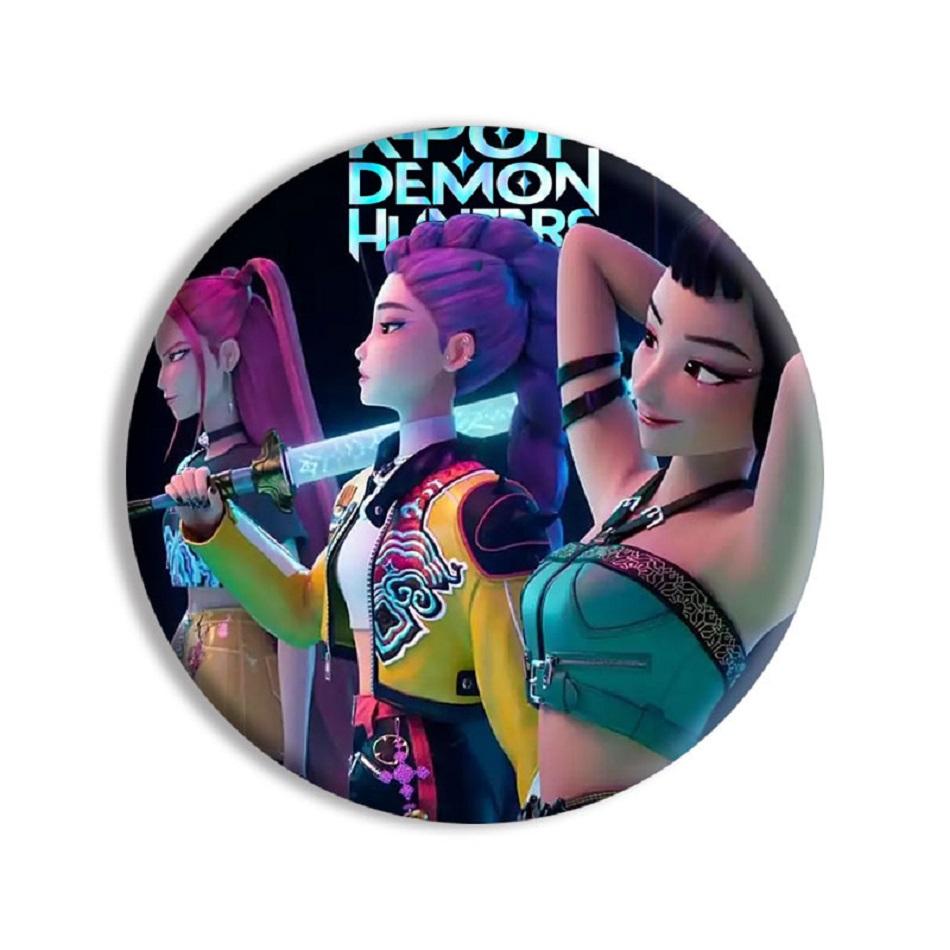 Kpop Demon Hunters Badges Jewelry Accessories Bag Decor Anime Saja Boys Rumi Zoey Jinu Tinplate Button Brooch Toy Gifts for Fans