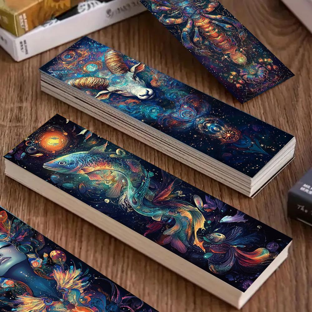 32pcs, Dreamy 12 Zodiac Bookmarks, perfect for back-to-school season, Christmas, Halloween, teachers, readers, and birthdays.