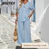 JPNTKY Women's Fashion Casual Long Sleeve V Neck Pants Suits