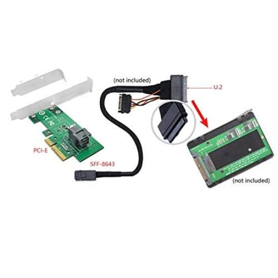 NFHK 4X to Kit NVME PCIe SSD Adapter for Motherboard SSDs 750 p3600 p3700 PCI-E U.2 SFF-8639 M.2 SFF-8643