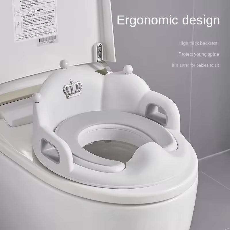 Portable Children's Toilet Seat Baby Crown Toilet Seat Toddler Auxiliary Toilet Seat Cushion Urinal Toilet Training Seat Cover