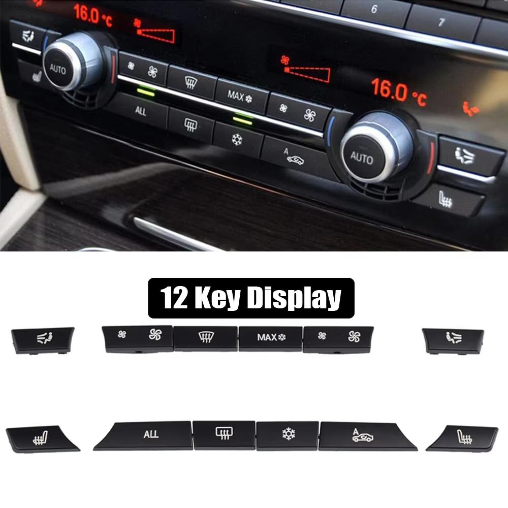 11/12/14pcs Dashboard Air Conditioner AC Button Heater Switch Cover For BMW 5 6 7 Series X5 X6 F10 F18 F06 F12 F01 F02 F15 F16