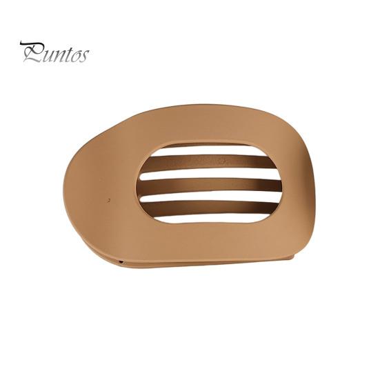 

Средняя плоская круглая заколка для волос с противоскользящими зубцами, женская заколка для волос с сильным захватом, гибкие зубцы, изогнутый дизайн, заколка для волос света кофе