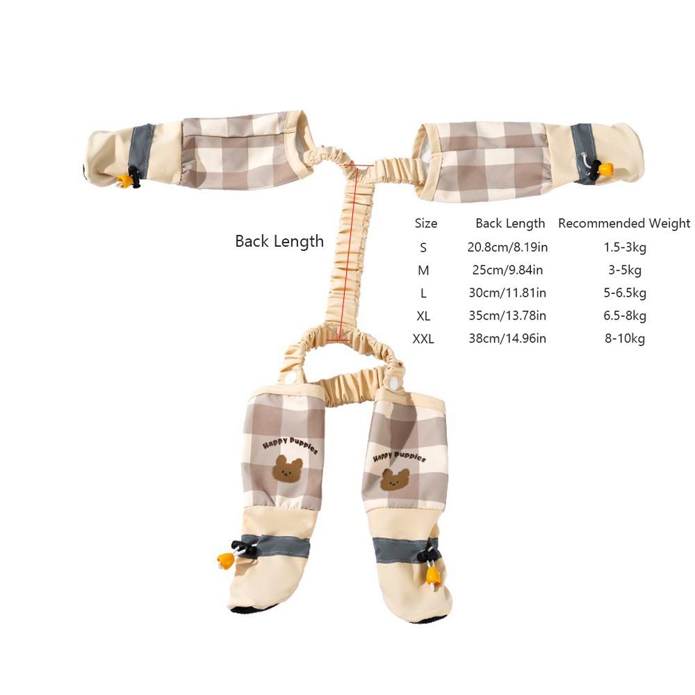 Full Leg Protection Dog Four-Legged Pants Reflective Stripe Dog Jumpsuit Shoes  Pet Strolling