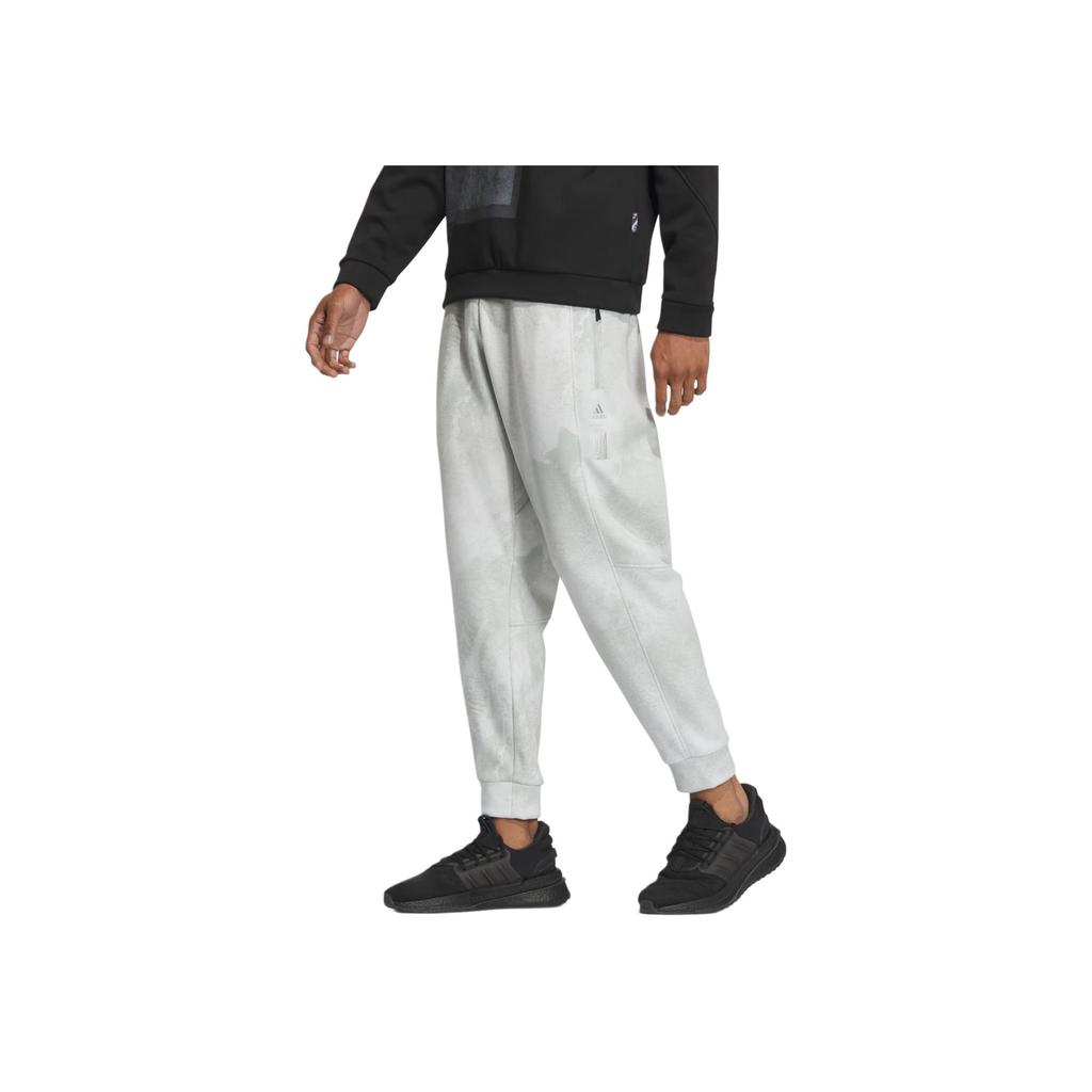 adidas Wuji Knit Warm Long Mid-Waist Tapered Leg Athletic Pants Men Bottoms Silver-Gray IP4945
