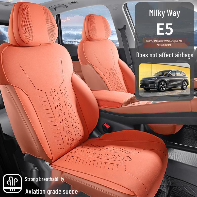 Geely Galaxy E5 Alcantara Sitzbezug: Universelles, Belüftetes, Atmungsaktives, Ganzjahres-Autokissen
