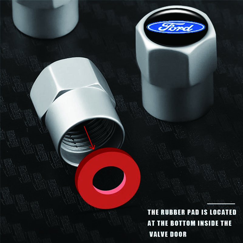 Metal Car Wheel Cover Tire Valve Stem Caps Auto Accessories For Ford Mondeo Explorer Edge Focus Fiesta Kuga Transit Escape