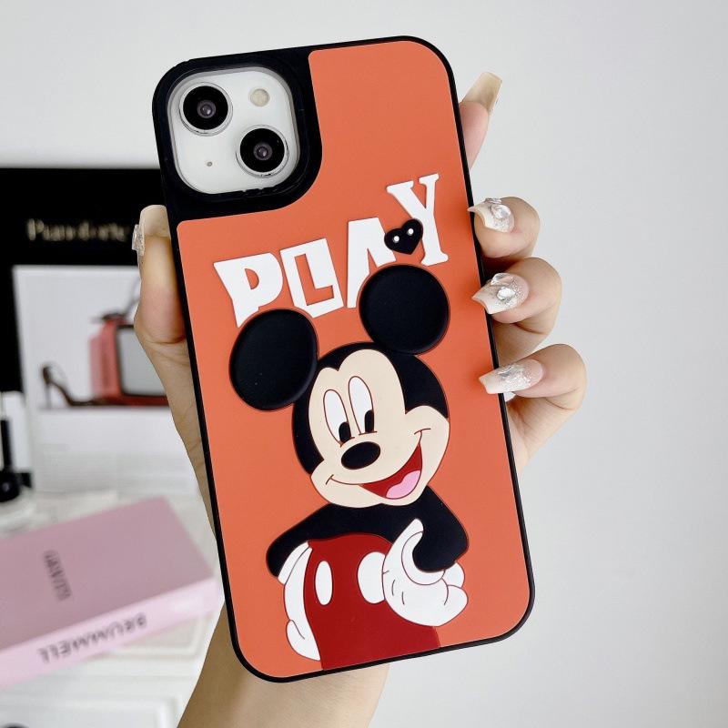 3D Silicone Mickey Minnie Case for iPhone 13 Pro Max/11/XR