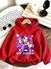 Girls Present Loose Hooded Tops New Childrente Anime Pop Star Girl Printed Casual Sweatshirts