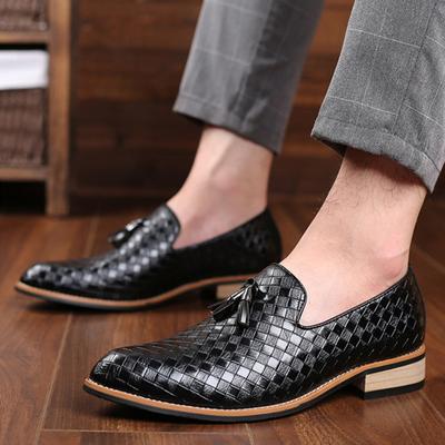 Fashion Fashion Formal Leather Shoes for Men Dress Business Shoes Male Geometric Oxfords Party Wedding Casual Mens Flats Chaussure Homme