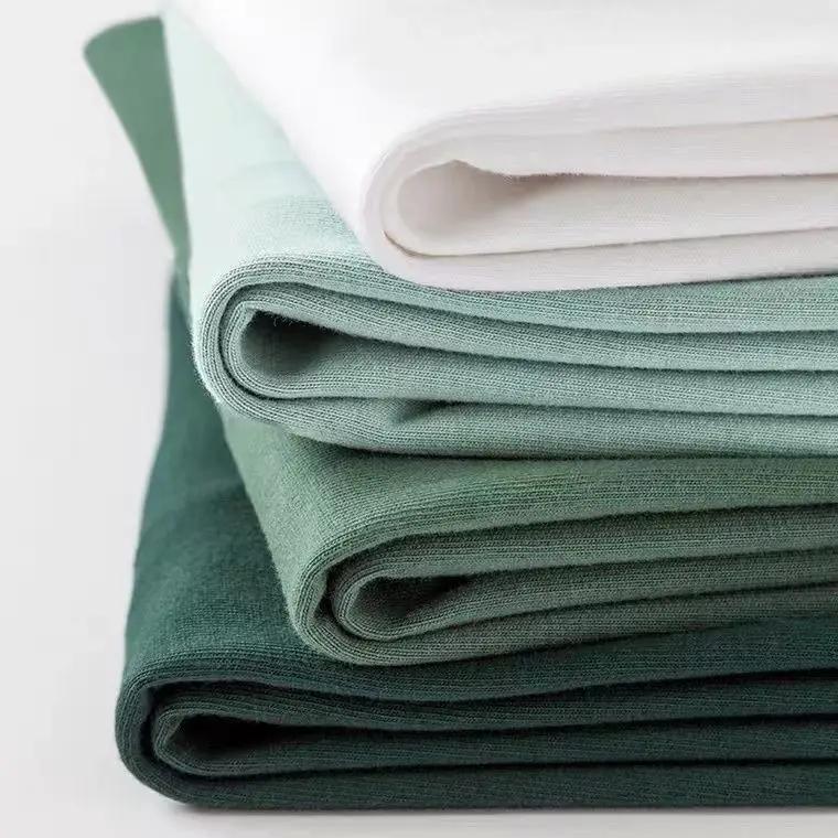 Men Women Green T-shirt Cotton Short-sleeved Top Korean T-shirt Green Thick Cotton Half-sleeve Unisex T Shirt