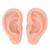 1 Pair Silicone Ear Model Soft Flexible Simulation Ear Model for Earrings Display Ear Piercing Exercise Light Skin Color