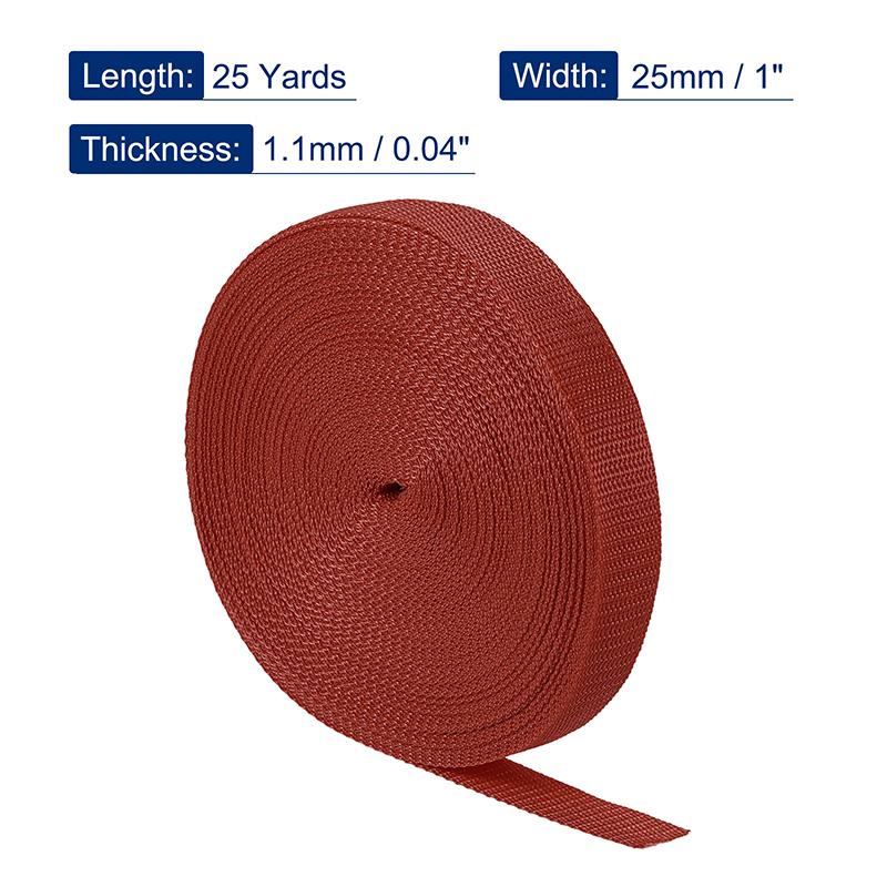 25Yards 25mm Polypropylene Webbing Strap Belt Tape Heavyweight Strapping Band for Outdoor Camping Sewing Accessories Luggage