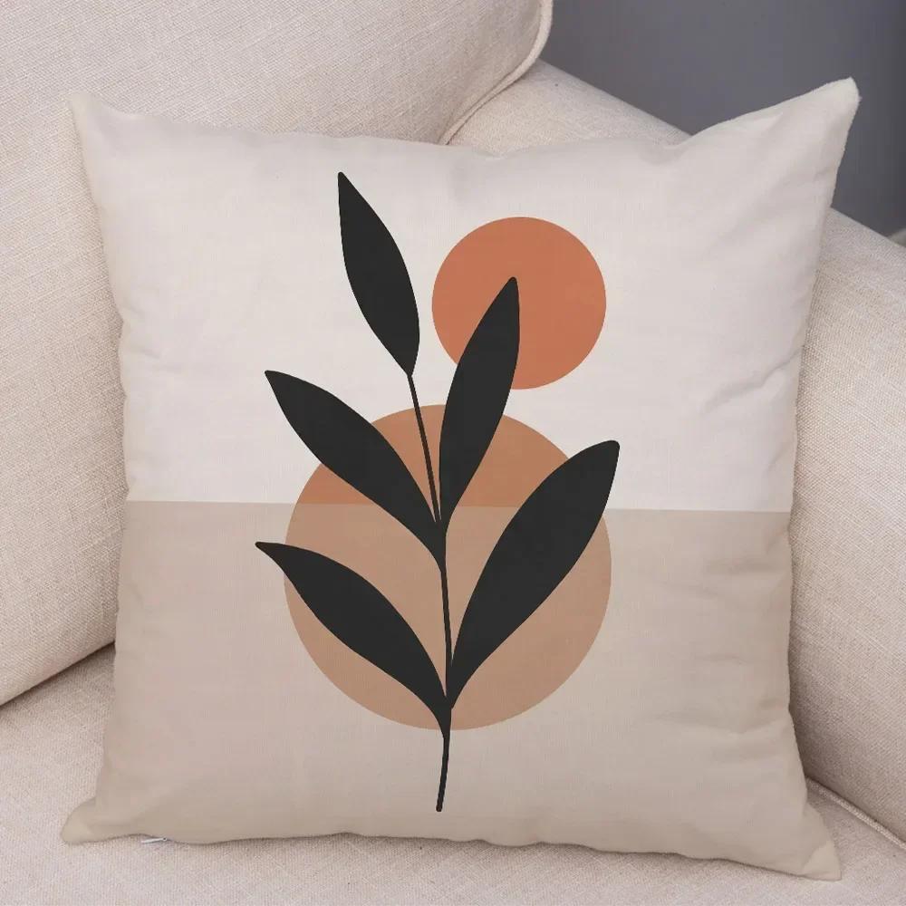 Nordic Style Plant Tree Cushion Cover Decor Geometric Abstract Modern Art Pillow Case for Sofa Home Super Soft Plush Pillowcase