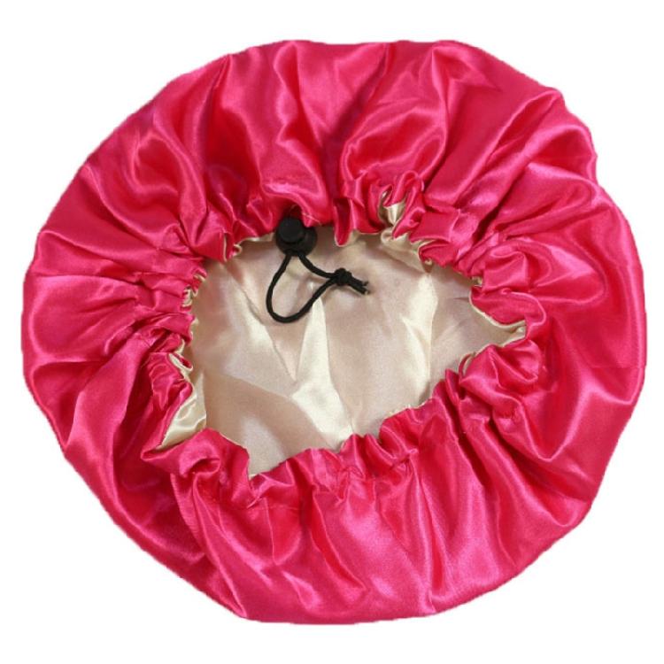 Drawstring Adjustable Satin Cap Double-layer Reusable Children Silk Sleep Cap 1 розы красного