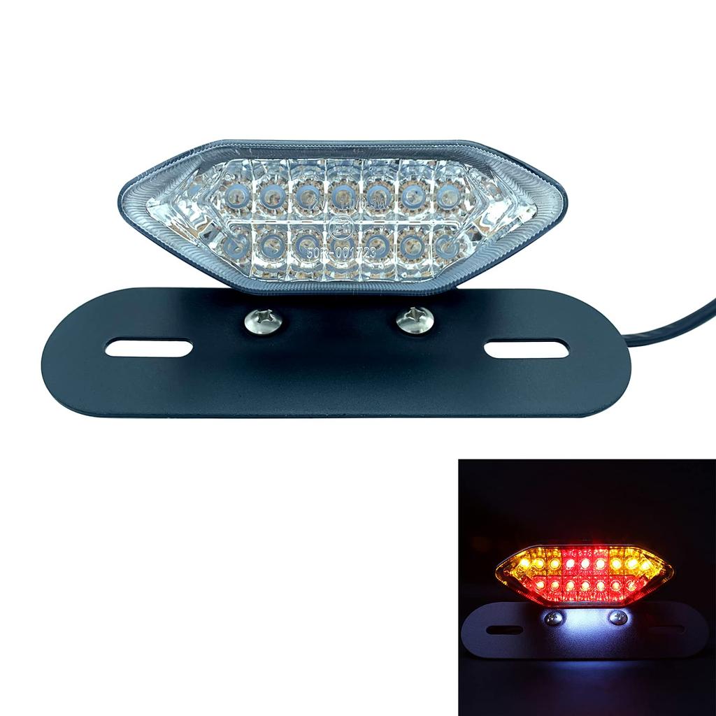 MGMSUNDK E-Mark Certification, DOT Certified, Motorcycle Tail Lamp, Integrated LED, DC12V, Waterproof, Universal Use,