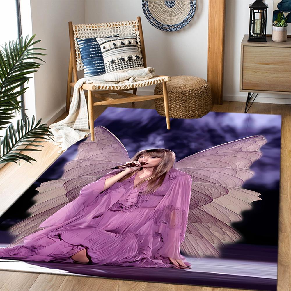 Taylor Swift Themed Anti-Slip Rugs - Polyester Home Decor, Suitable for Bedrooms, Living Rooms, Doorways, Studios, and Decorations