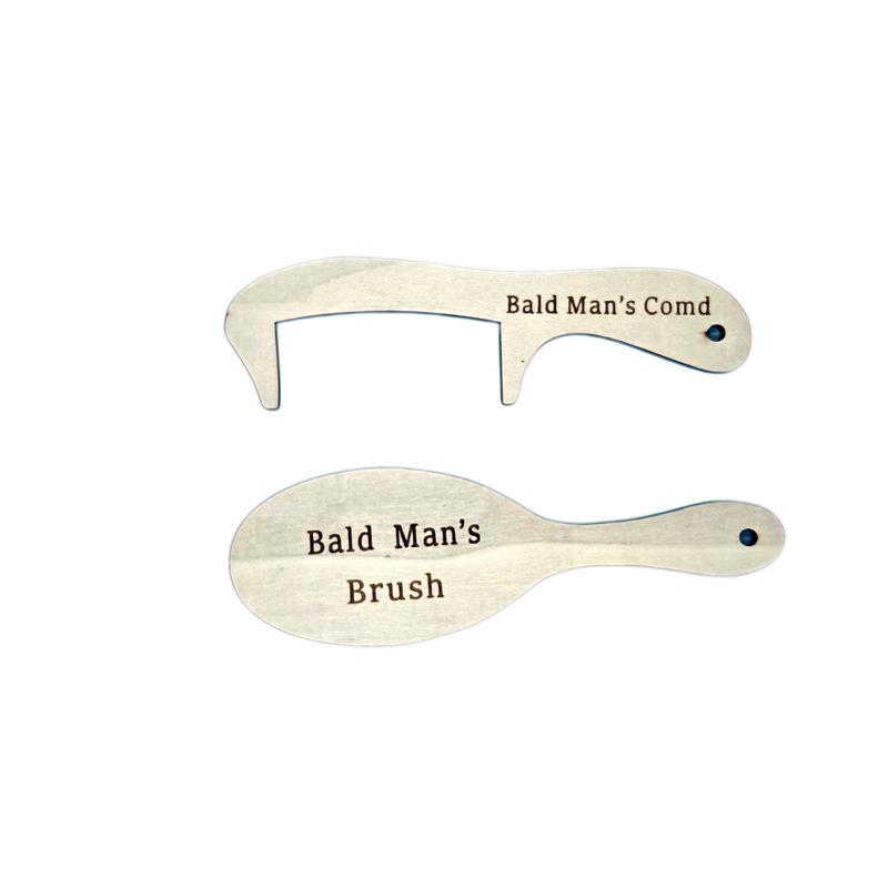 Bald Men's Wooden Comb: Novelty Gift Handicraft