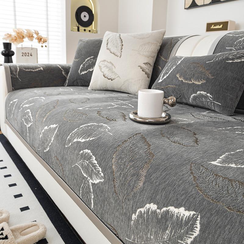 Sofakissen Leichter Luxus Hoher Sinn Neues Silikon Rutschfestes Sitzkissen Vier Jahreszeiten Universal Sofabezug Chenille Bezug Handtuch