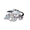 Sea Blue Enamel Fish-Shaped Open Ring Love Fashion High Personality Exquisite Mori Elegant Ring Woman