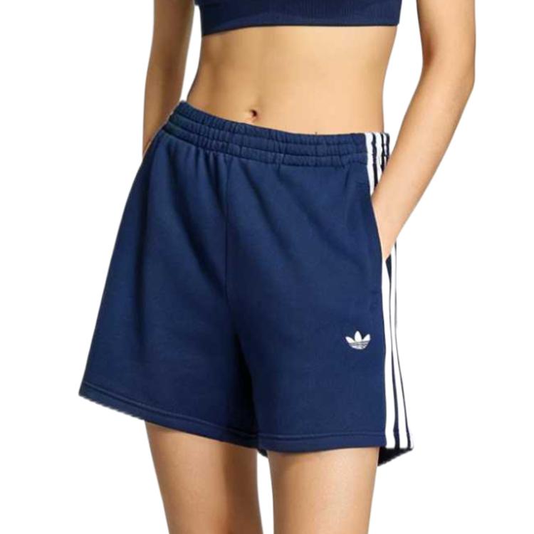 Adidas Originals Adicolor Series Striped Elastic Comfortable Fleece Casual Shorts Women shorts KG3696
