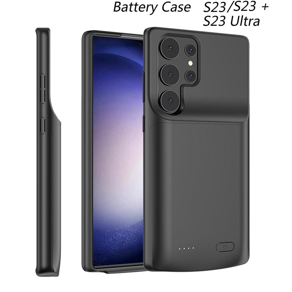 Battery Case for Samsung Galaxy S21 S22 S23 Ultra S23 Plus Battery Wireless Charger Power Cases Power Bank Silicone Shockproof Charging Cover